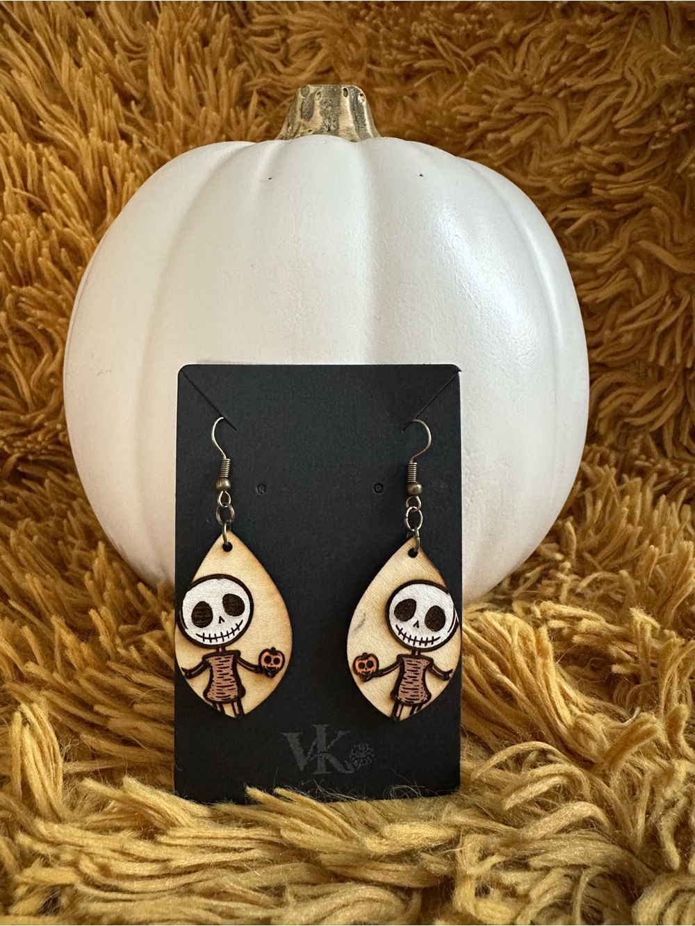 Cute Halloween Skeleton and Pumpkin